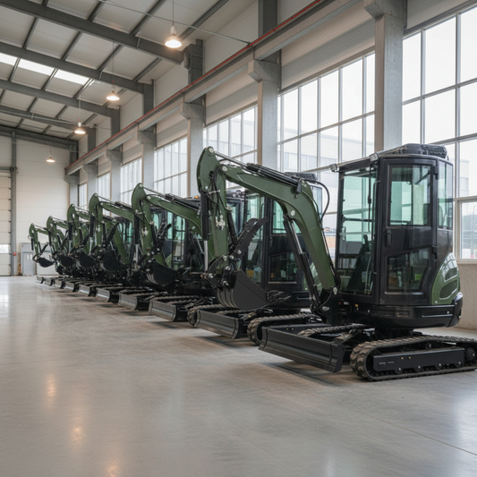 TYPHON TERROR XXV Prestige Mini Excavator 2.7Ton, Kubota D1105 25.1 HP, Comfortable Cabin with AC & Heater, Retractable Track, Boom Swing