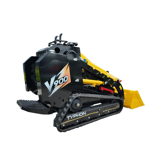 Typhon Stomp V900 Mini Track Loader Kubota D1105 25HP Diesel Stand-On Skid Steer Dual Aux Hydraulics EPA Stage V