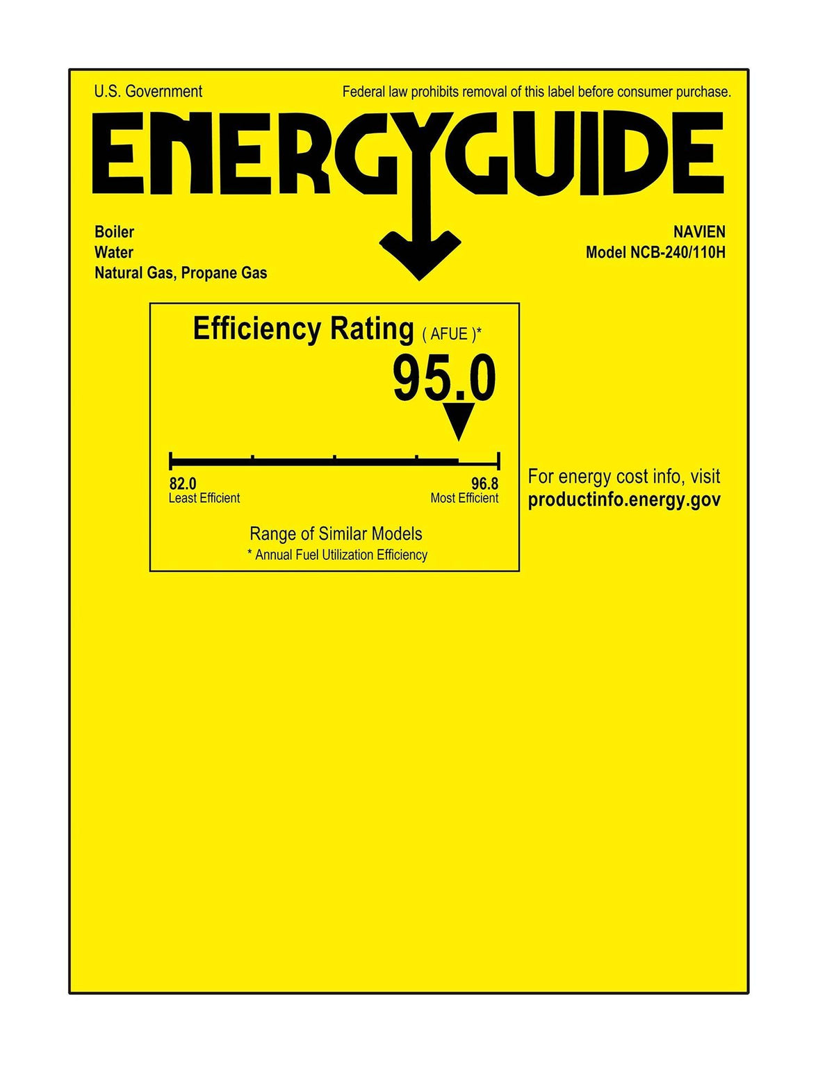Navien™ NCB-240/110H 199,900 BTU DHW 110,000 BTU HTG Condensing Combi-Boiler