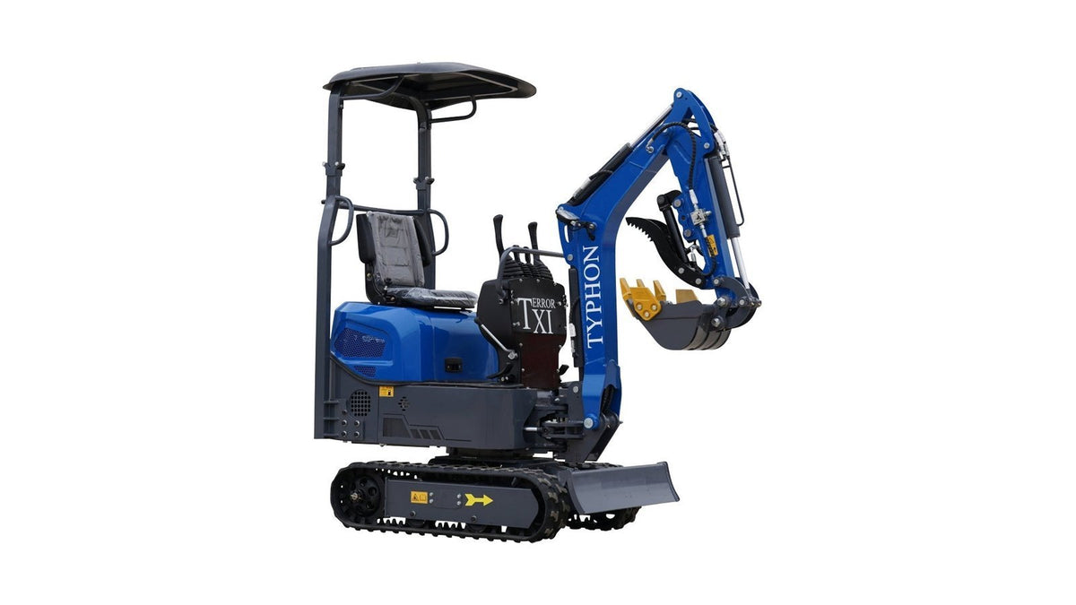 TYPHON TERROR XI STORM Mini Excavator – 1.1 Ton Boom Swing