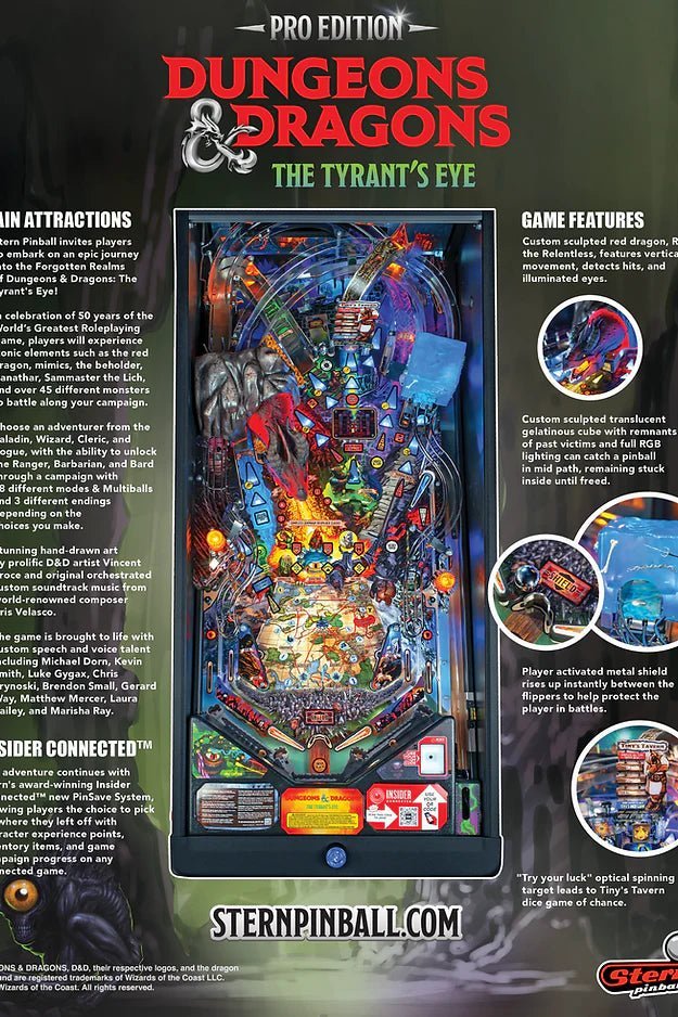 Stern Pinball Dungeons & Dragons: The Tyrant’s Eye Pro Pinball Machine