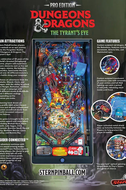 Stern Pinball Dungeons & Dragons: The Tyrant’s Eye Pro Pinball Machine