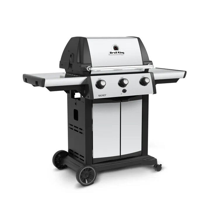 Broil King Signet 320 stainless steel 3-burner gas grill on cart