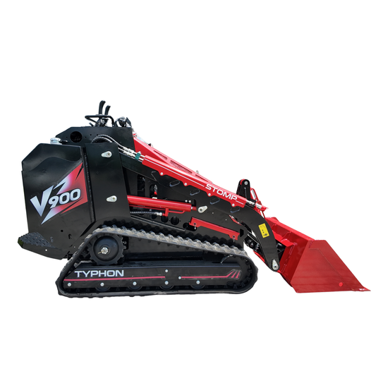 Typhon Stomp V900 Mini Track Loader Kubota D1105 25HP Diesel Stand-On Skid Steer EPA / EU Stage V