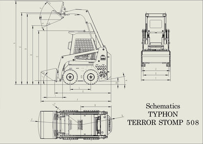 Brand New TYPHON STOMP 508 Mini Skid Steer Gas EPA Engine