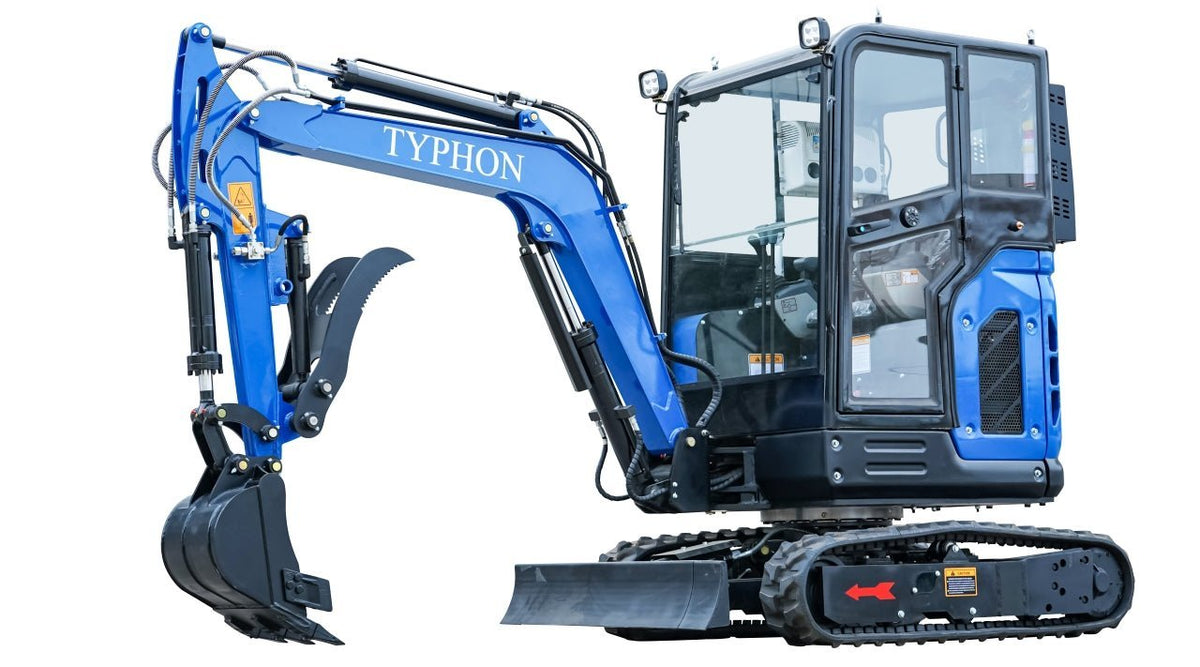 TYPHON TERROR X2 Mini Excavator 2.7 Ton Kubota V1505 Engine