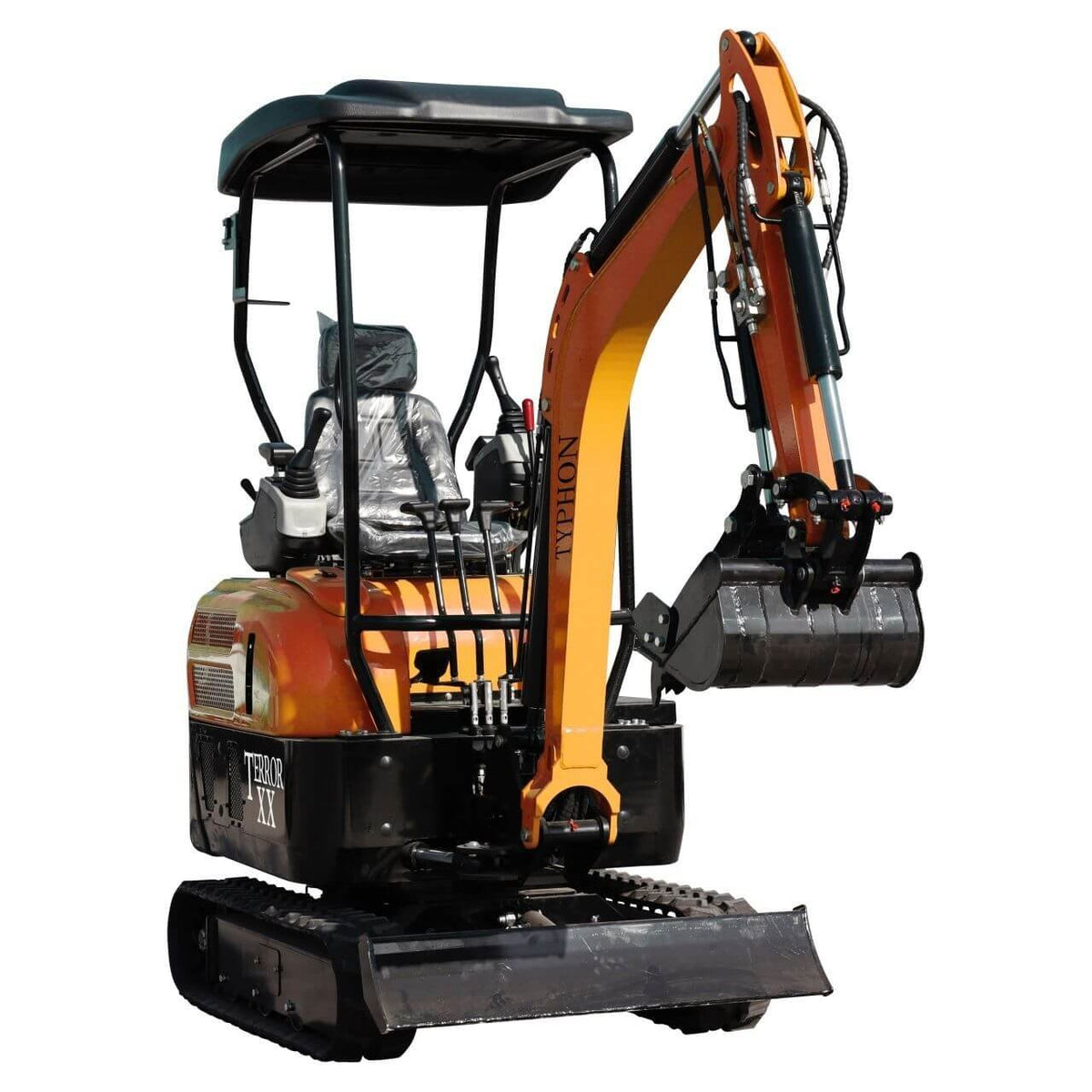 4,000 lb TYPHON TERROR XX Yellow Mini Excavator Kubota D902 Engine