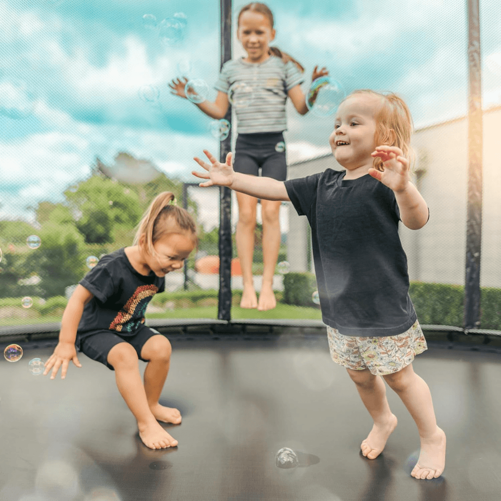 ALLSTAR 10 Trampoline Outdoor Backyard Play Equipment with Net & Ladder