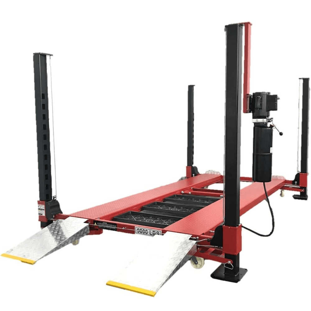 Triumph NOS9000XLT – Extra Long & Extra Tall 9,000 lbs Capacity Portable Four Post Storage Car Lift – 110V