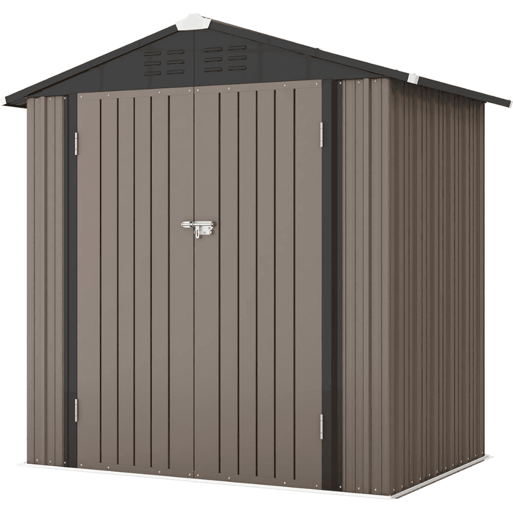 Patiowell 10 ft. W x 12 ft. D Size Upgrade Metal Storage Shed (119 sq. ft.)