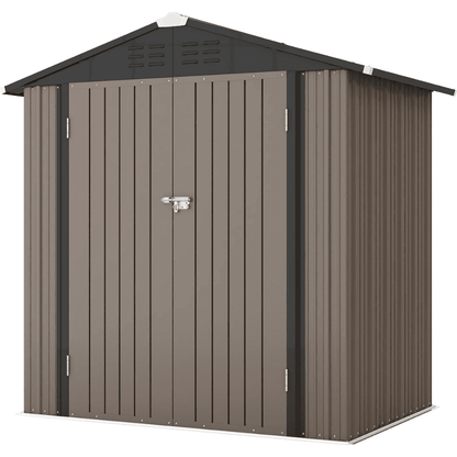 Patiowell 10 ft. W x 12 ft. D Size Upgrade Metal Storage Shed (119 sq. ft.)