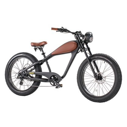 Revi Bikes Cheetah 48V 750W Hub Motor Fat Tire Electric Cruiser Bike