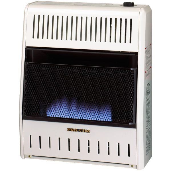 ProCom Reconditioned Dual Fuel Ventless Blue Flame Heater – 20,000 BTU, T-Stat Control – Model# MD200TBF-R