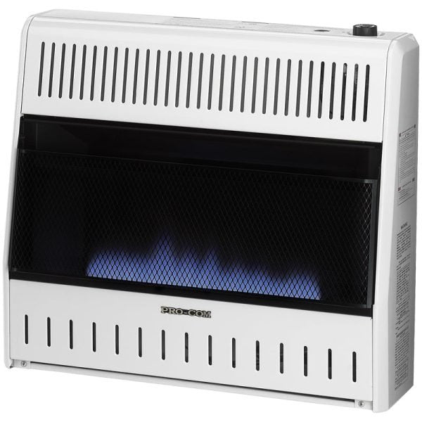 ProCom Reconditioned Dual Fuel Ventless Blue Flame Heater – 30,000 BTU, T-Stat Control – Model# MNSD300TBA-R