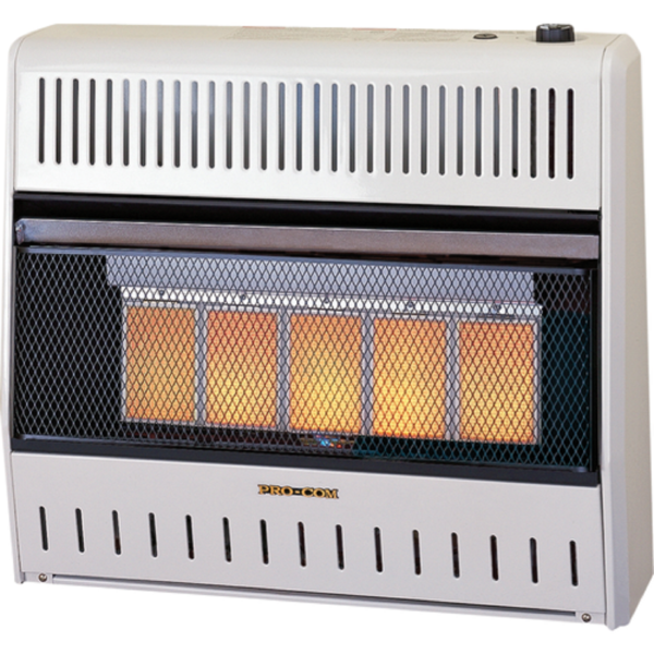 ProCom Reconditioned Dual Fuel Ventless Infrared Heater – 30,000 BTU, T-Stat Control – Model# MD5TPA-R