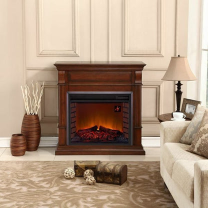 Duluth Forge Full Size Electric Fireplace – Remote Control, Apple Spice Finish – Model# EL1350-4-AS