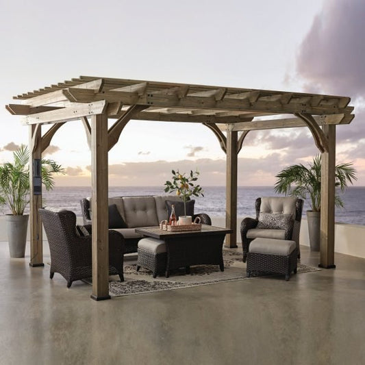 14×10 Somerville Pergola – Barnwood Stain