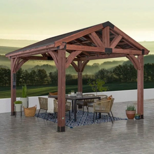 Arlington 12′ X 12′ Solid Wood Patio Gazebo
