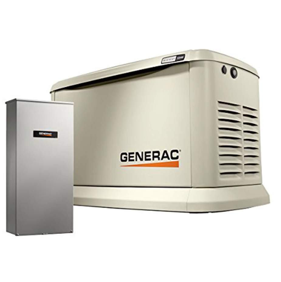 Guardian Series 22 Kw/19.5 Kw Air Cooled Home Standby Generator with Wi-Fi with Whole Hoe 200 Amp Transfer Switch