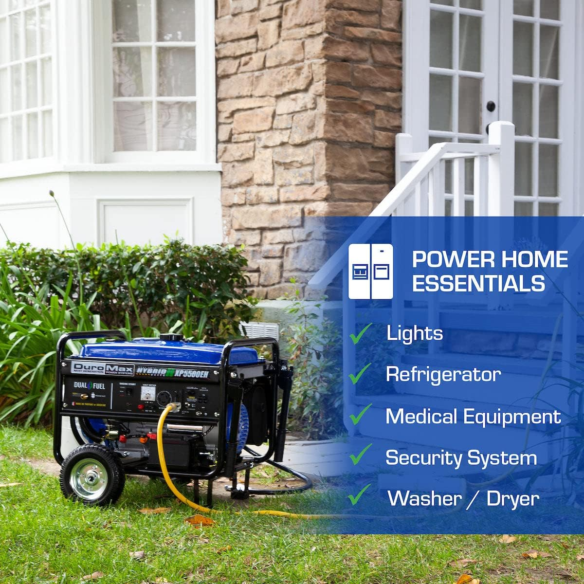 DuroMax XP5500EH 5,500 Watt Portable Dual Fuel Generator